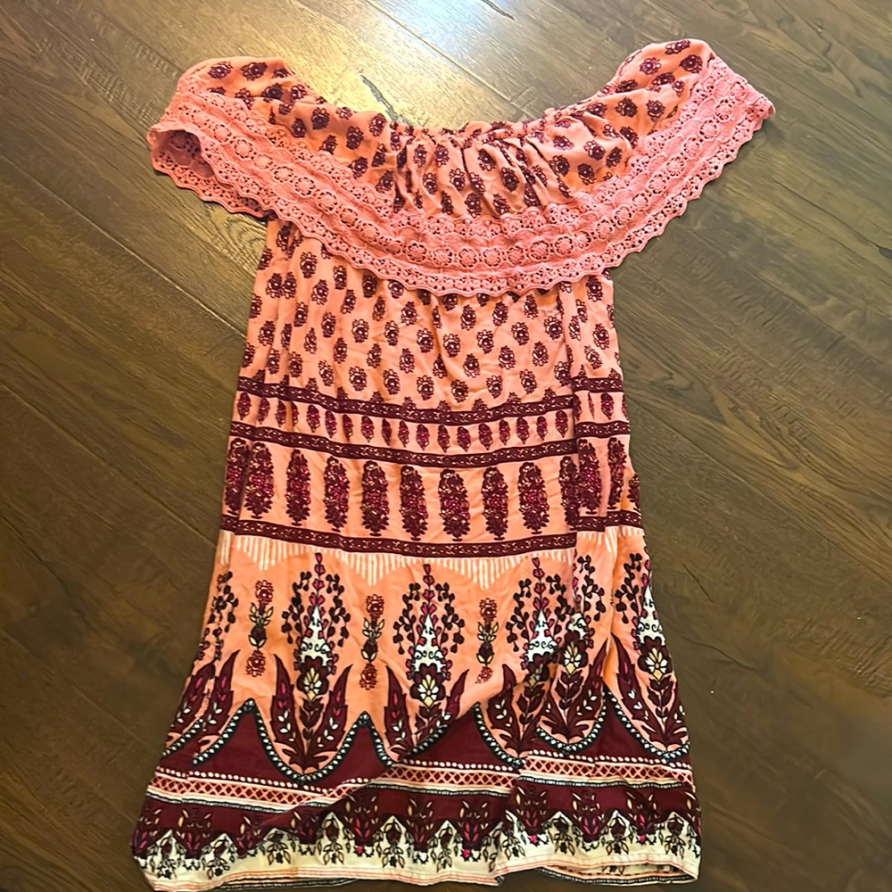 Pink girls beach dress or swim cover up